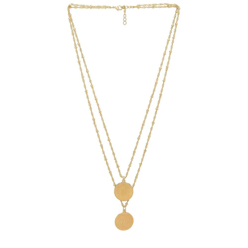 Joolz by Martha Calvo Non & Oui Necklace Gold - One Size